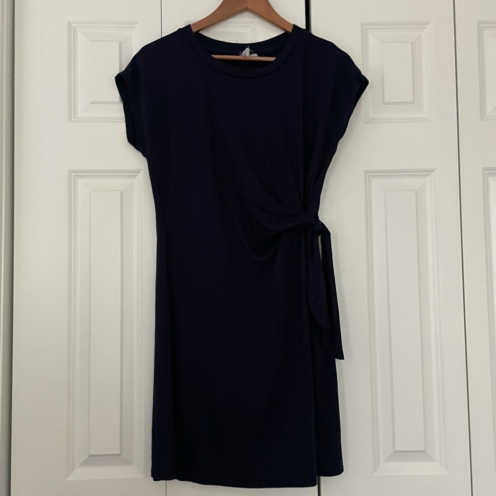 Navy blue maternity dress